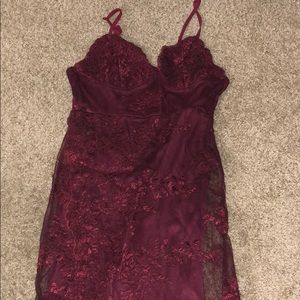 Burgundy gown